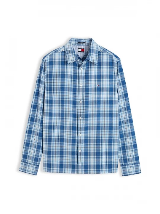 Foto van product Tommy Jeans Overhemd azuur / pastelblauw / wit