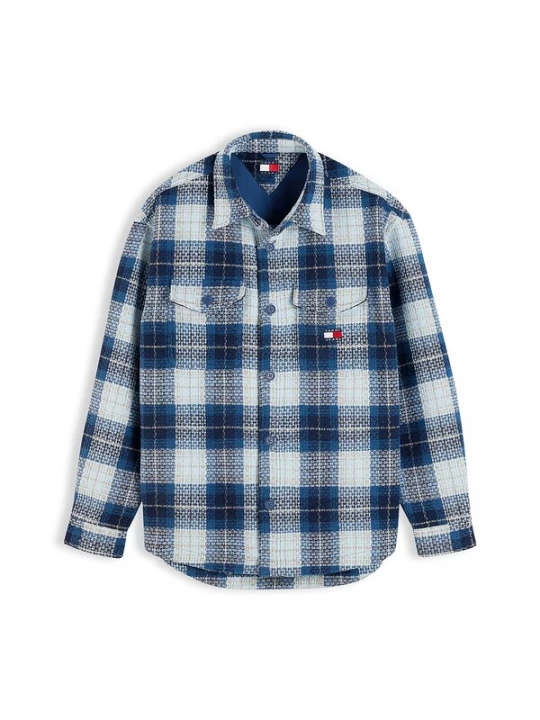 Foto van product Tommy Jeans Overhemd beige / navy / lichtblauw