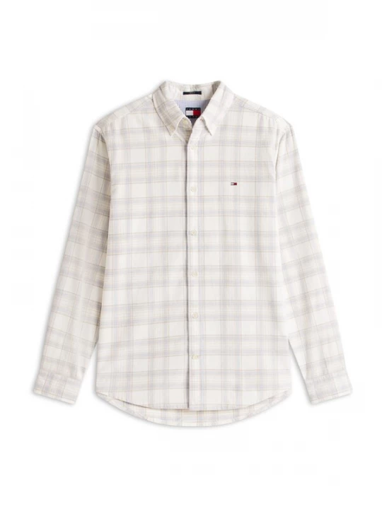 Foto van product Tommy Jeans Overhemd beige / pastelblauw / wit