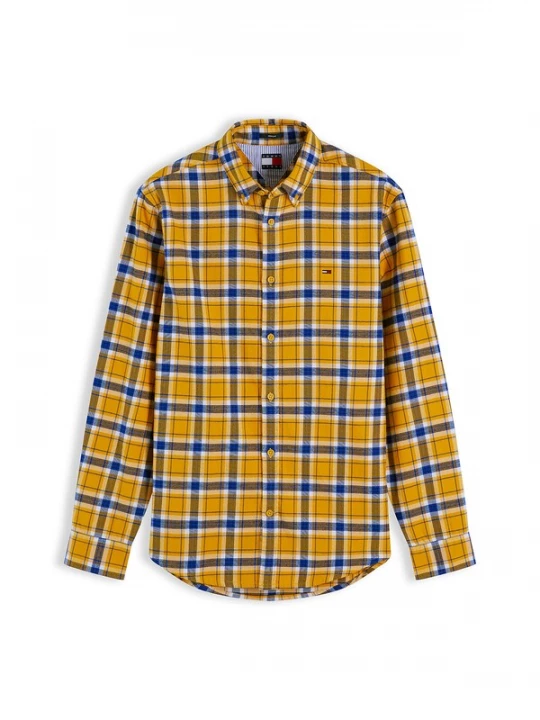 Foto van product Tommy Jeans Overhemd blauw / safraan / zwart / wit