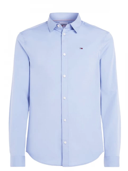 Foto van product Tommy Jeans Overhemd lichtblauw / bloedrood / wit