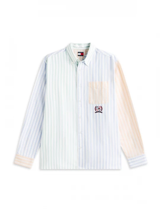 Foto van product Tommy Jeans Overhemd lichtblauw / smaragd / oranje / wit