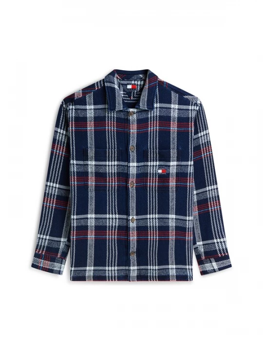 Foto van product Tommy Jeans Overhemd navy / royal blue / koningsblauw / rood / wit gemêleerd