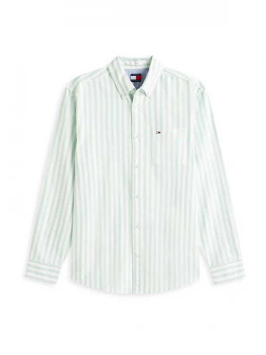 Foto van product Tommy Jeans Overhemd pastelgroen / wit