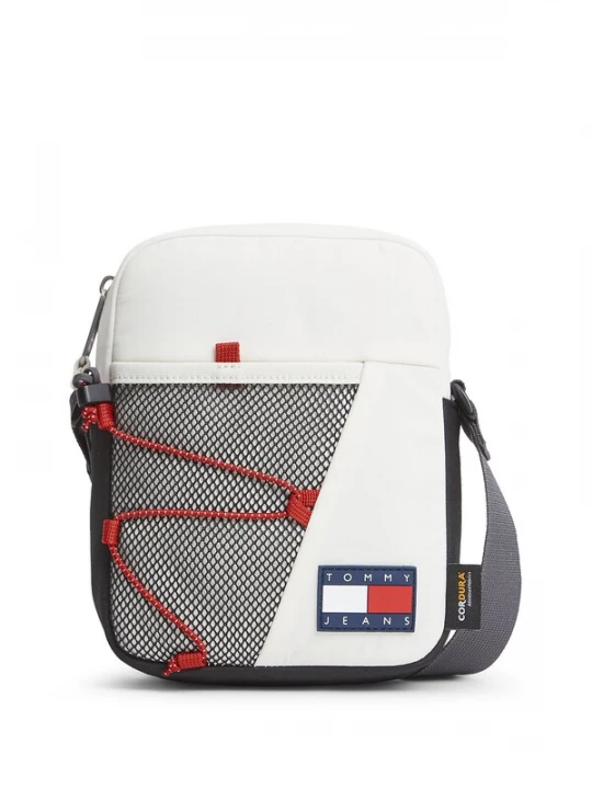 Foto van product Tommy Jeans Schoudertas ivoor / donkerblauw / rood / zwart
