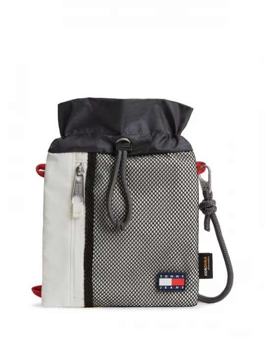 Foto van product Tommy Jeans Schoudertas 'Sacoche' ecru / zwart