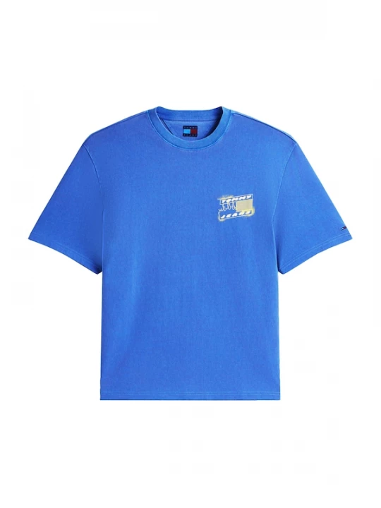 Foto van product Tommy Jeans Shirt '90S' royal blue / koningsblauw / geel / wit