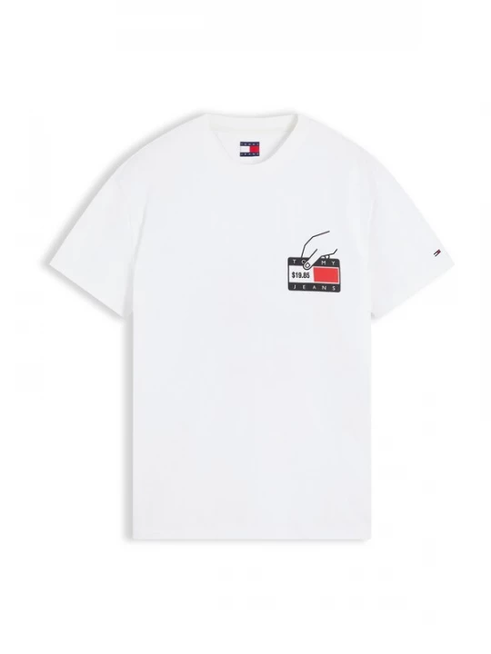 Foto van product Tommy Jeans Shirt appel / kersrood / zwart / wit