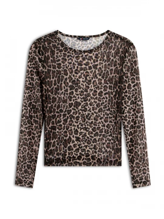 Foto van product Tommy Jeans Shirt bruin / lichtbruin / zwart