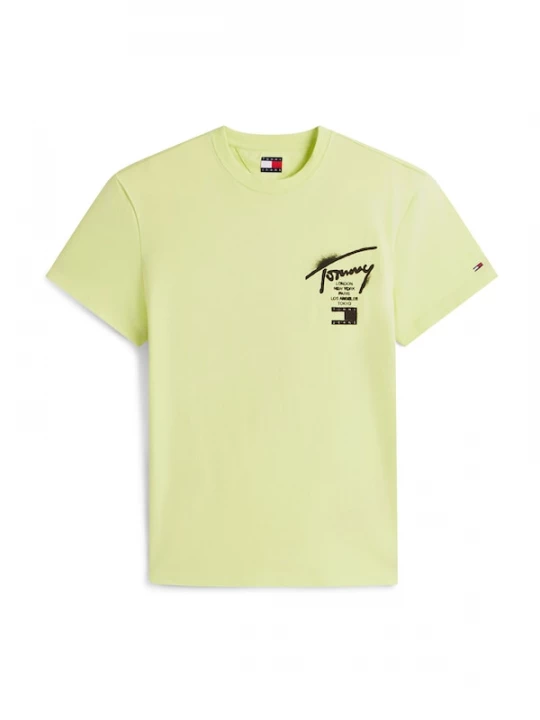Foto van product Tommy Jeans Shirt 'CITY' lichtgroen / zwart