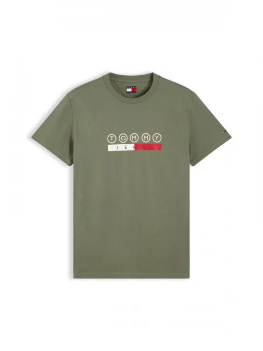 Foto van product Tommy Jeans Shirt 'DNA PLAY' groen / rood / wit