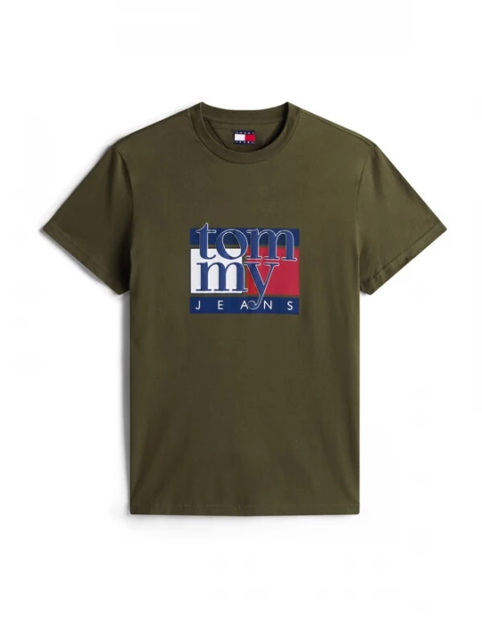 Foto van product Tommy Jeans Shirt donkerblauw / olijfgroen / rood / wit