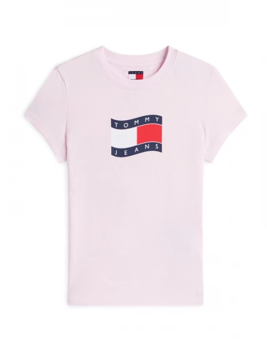 Foto van product Tommy Jeans Shirt donkerblauw / rosa / rood / wit