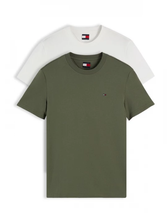 Foto van product Tommy Jeans Shirt ecru / olijfgroen