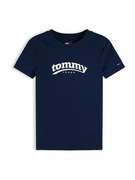 Foto van product Tommy Jeans Shirt 'ESS' donkerblauw / wit