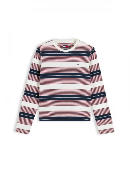 Foto van product Tommy Jeans Shirt 'ESS' navy / knalrood / wit