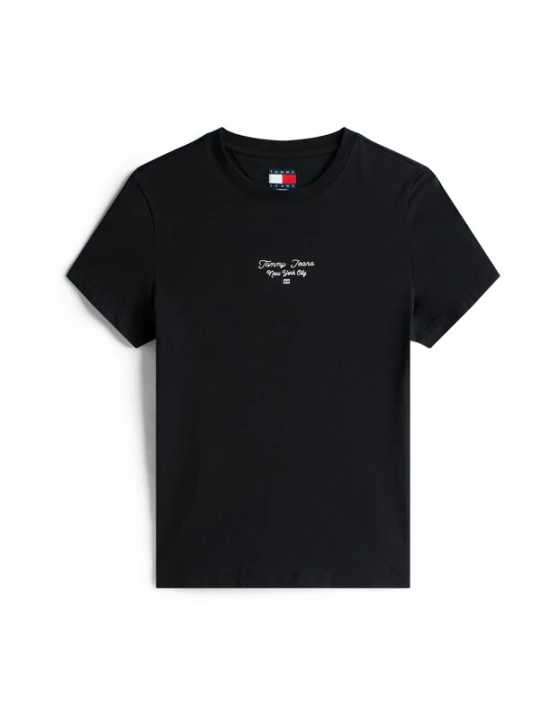 Foto van product Tommy Jeans Shirt 'Ess' zwart / wit