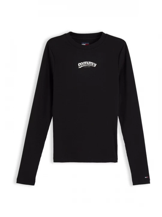 Foto van product Tommy Jeans Shirt 'ESS' zwart / wit