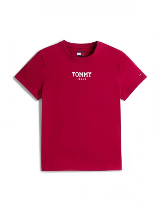 Foto van product Tommy Jeans Shirt 'ESSENTIAL' bessen / wit
