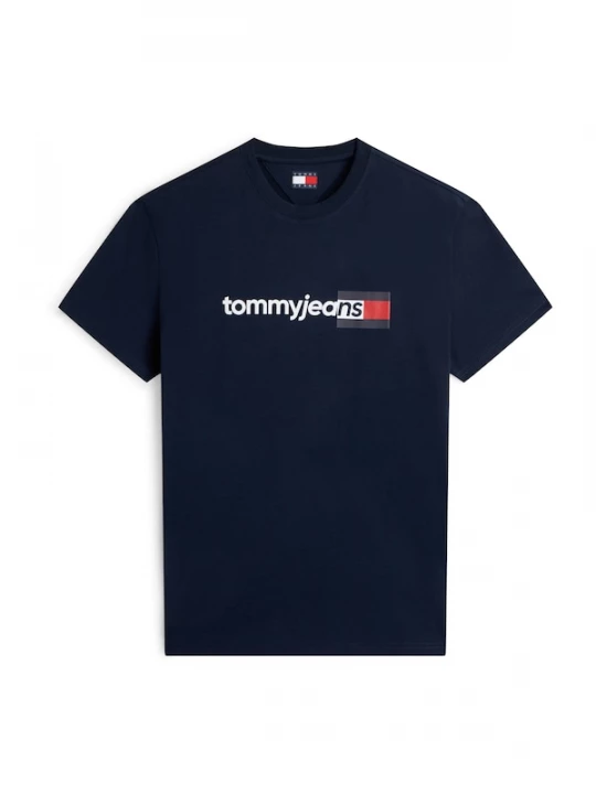 Foto van product Tommy Jeans Shirt 'Essential' donkerblauw / rood / wit