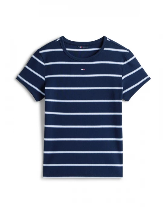 Foto van product Tommy Jeans Shirt 'Essential' navy / lichtblauw / wit