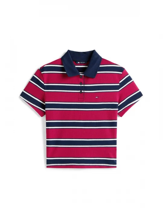Foto van product Tommy Jeans Shirt 'ESSENTIAL' navy / rood / wit