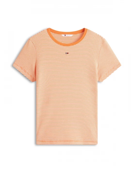 Foto van product Tommy Jeans Shirt 'ESSENTIAL' oranje / wit