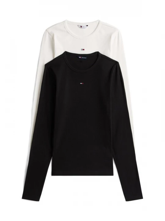 Foto van product Tommy Jeans Shirt 'Essential' zwart / wit
