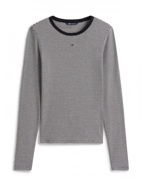 Foto van product Tommy Jeans Shirt 'ESSENTIAL' zwart / wit