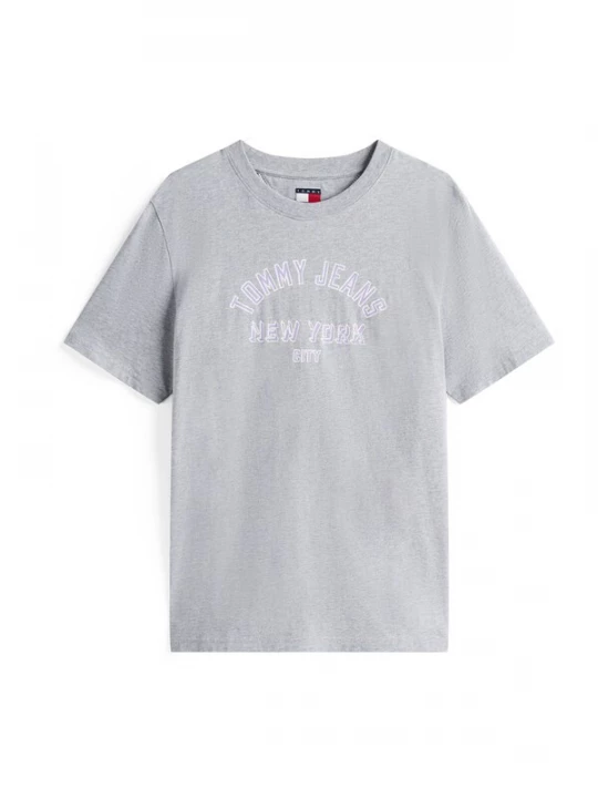 Foto van product Tommy Jeans Shirt grijs gemêleerd / lila / wit