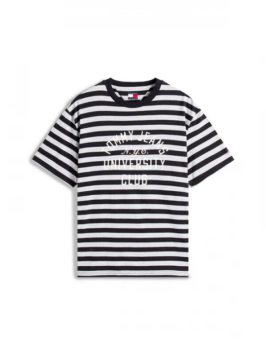 Foto van product Tommy Jeans Shirt grijs gemêleerd / zwart / wit