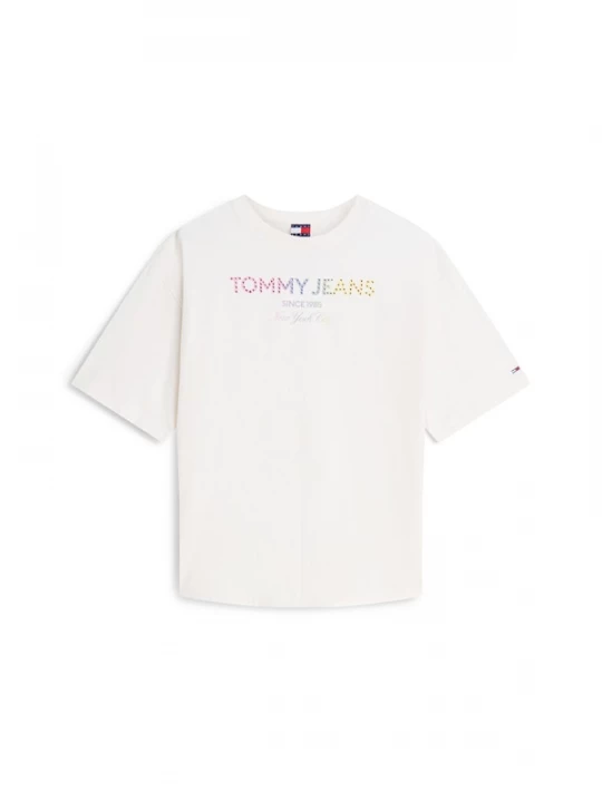 Foto van product Tommy Jeans Shirt hemelsblauw / geel / rosa / wit