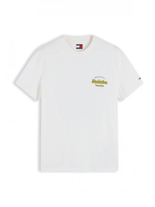 Foto van product Tommy Jeans Shirt hemelsblauw / geel / zwart / wit