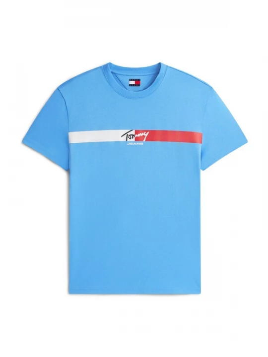 Foto van product Tommy Jeans Shirt hemelsblauw / rood / zwart / wit