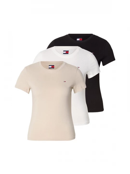 Foto van product Tommy Jeans Shirt lichtbeige / zwart / wit