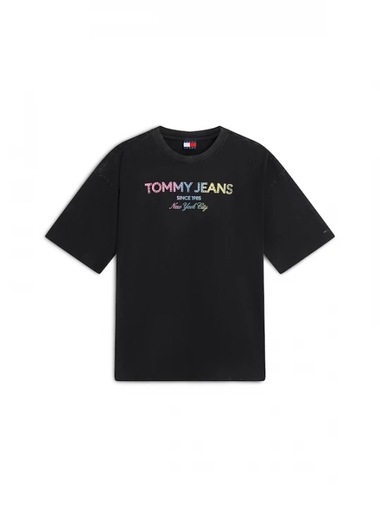 Foto van product Tommy Jeans Shirt lichtblauw / pasteelgeel / rosa / zwart