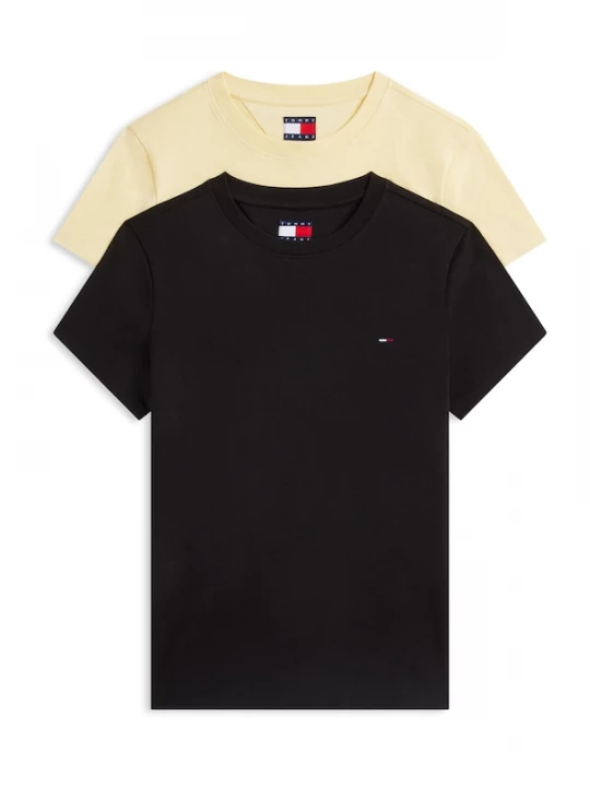 Foto van product Tommy Jeans Shirt lichtgeel / zwart