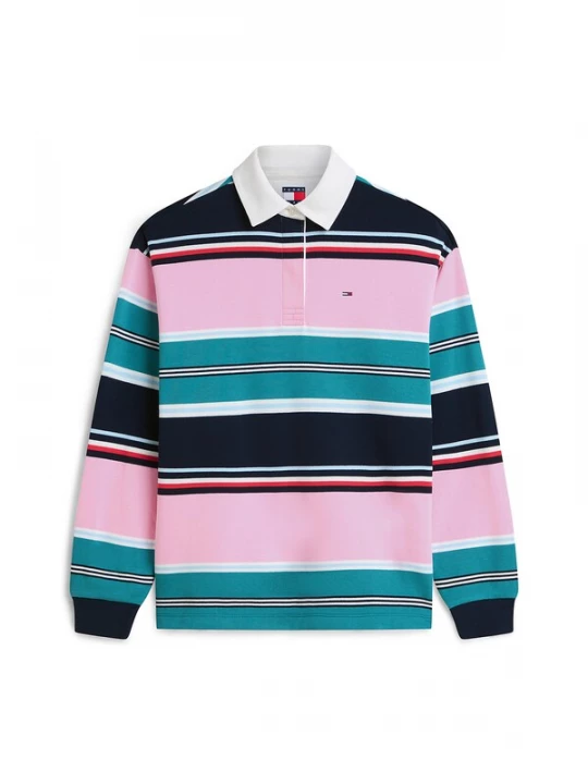 Foto van product Tommy Jeans Shirt marine / cyaan blauw / rosa / wit