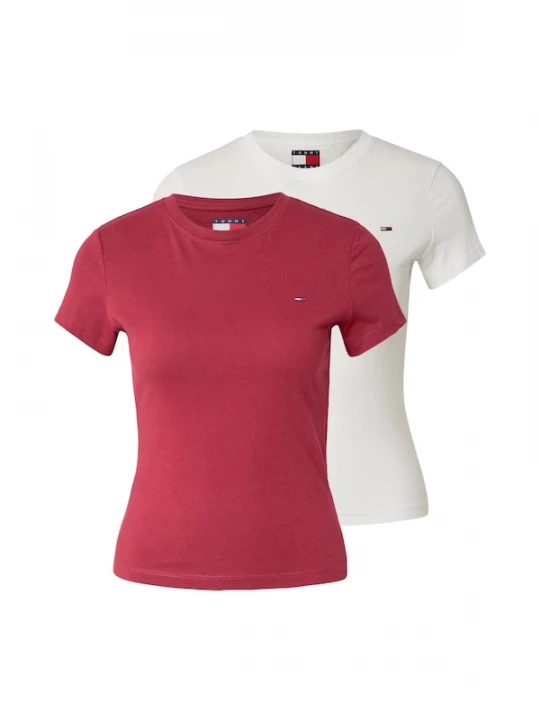 Foto van product Tommy Jeans Shirt merlot / offwhite