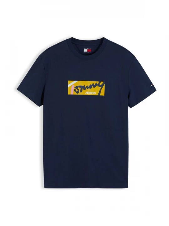 Foto van product Tommy Jeans Shirt navy / curry / rosa / wit