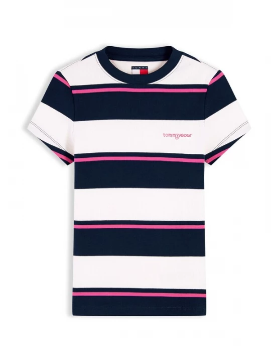Foto van product Tommy Jeans Shirt navy / lichtroze / wit