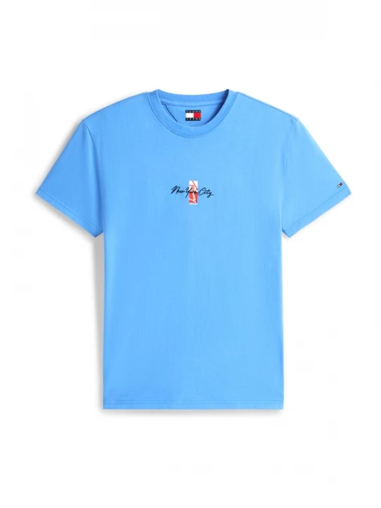 Foto van product Tommy Jeans Shirt navy / turquoise / cranberry / wit