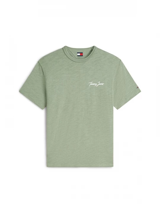 Foto van product Tommy Jeans Shirt 'Novelty' azuur / lichtgroen / zwart / wit