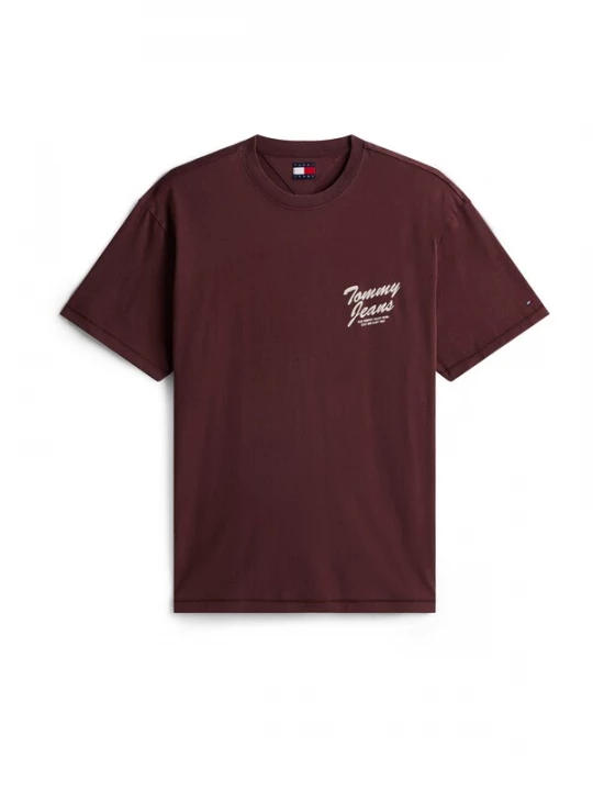 Foto van product Tommy Jeans Shirt 'Novelty' kastanjebruin / wit