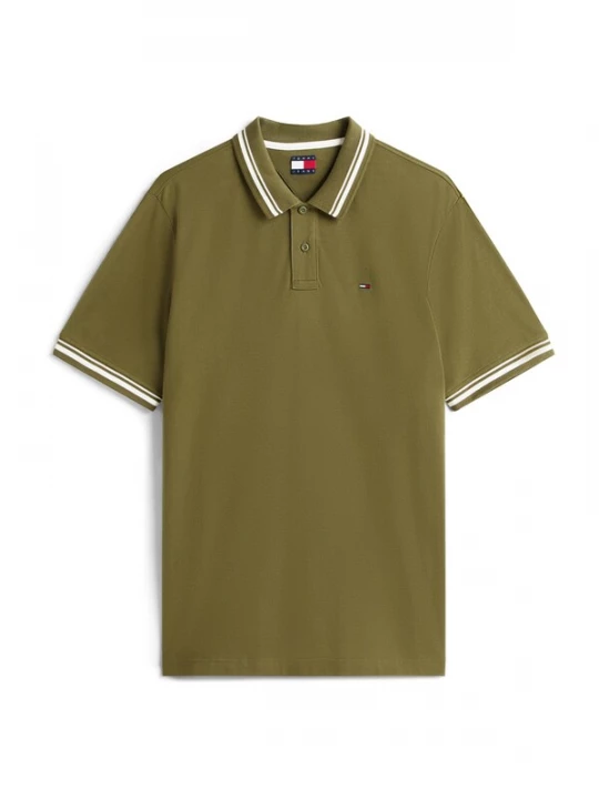 Foto van product Tommy Jeans Shirt olijfgroen / wit