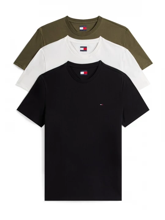 Foto van product Tommy Jeans Shirt olijfgroen / zwart / wit