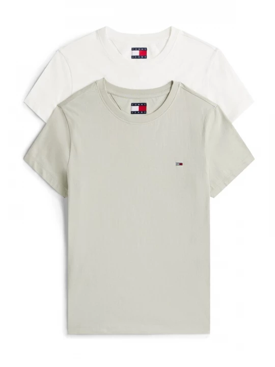 Foto van product Tommy Jeans Shirt pastelgroen / wit