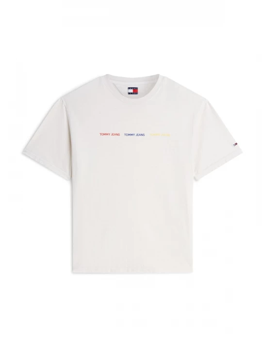 Foto van product Tommy Jeans Shirt 'REPEAT' blauw / geel / rood / offwhite