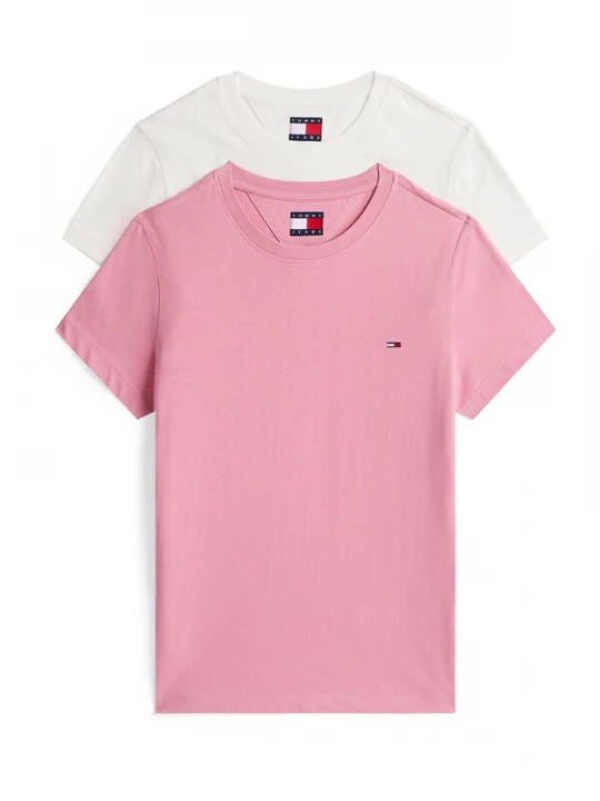Foto van product Tommy Jeans Shirt rosa / wit