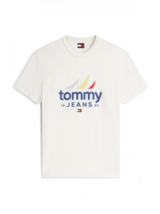 Foto van product Tommy Jeans Shirt 'SAILING' crème / donkerblauw / geel / rood